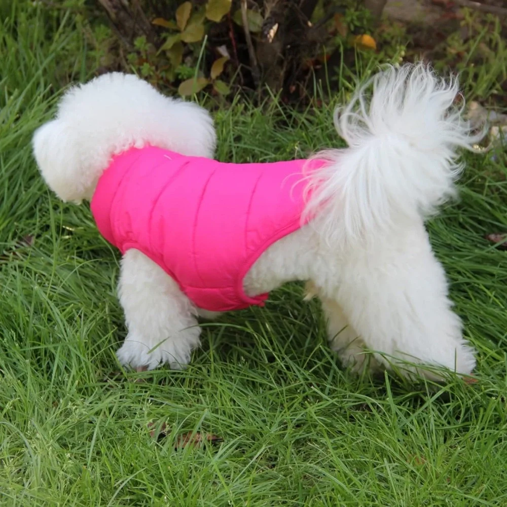 NWT Hot Pink JoyDaog 2 Layers Fleece Lined Warm Dog Jacket for PuppY, Size XS